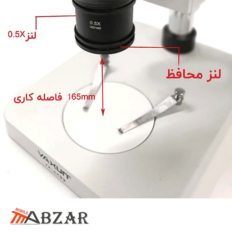 لوپ حرفه‌ ای ۳ چشمی یاکسون مدل Yaxun AK33 — تصویر ۳