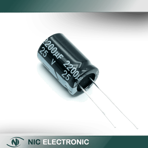 خازن الکترولیتی 2200UF/25V-13X21-105C-BLACK