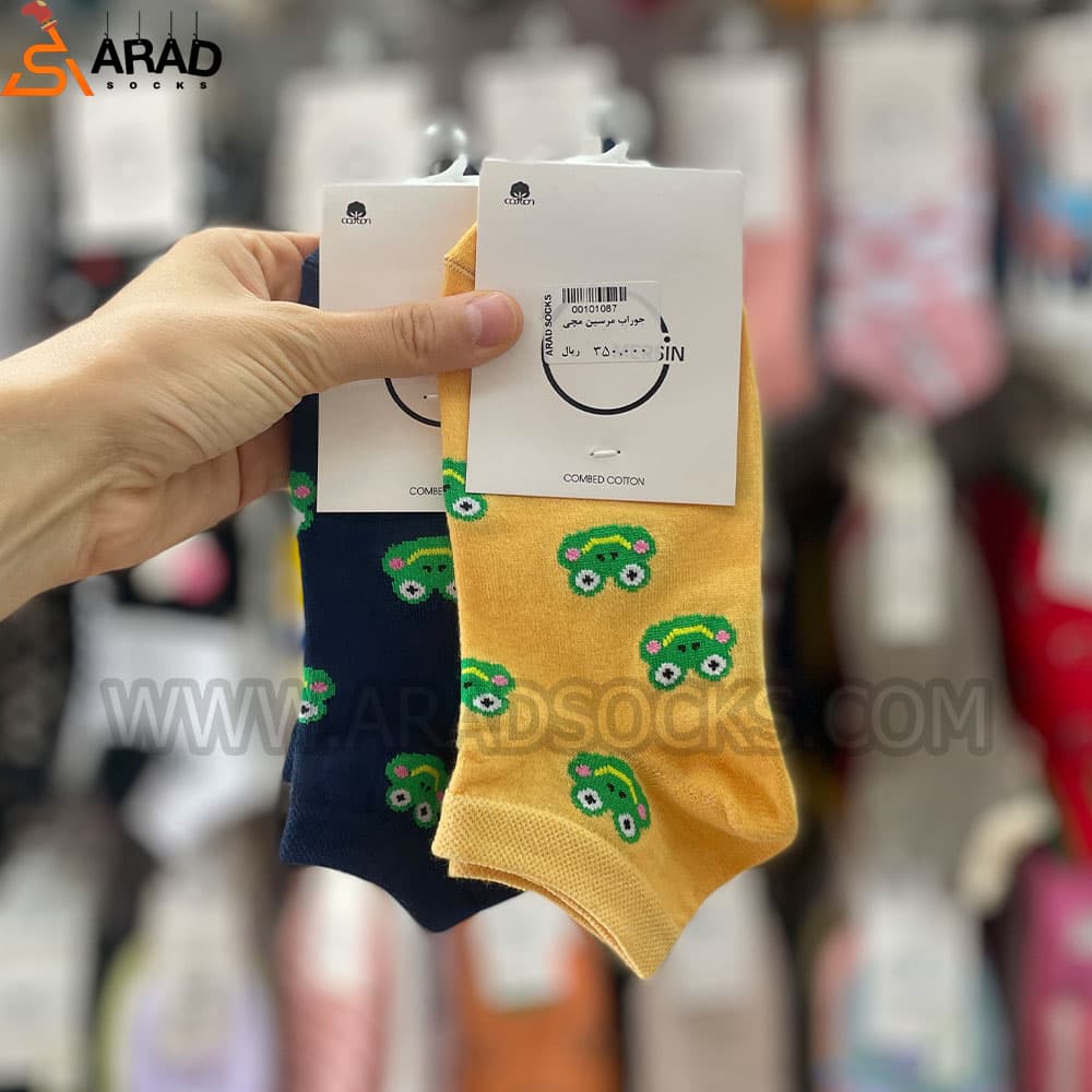 جوراب مچی فانتزی طرح قورباغه