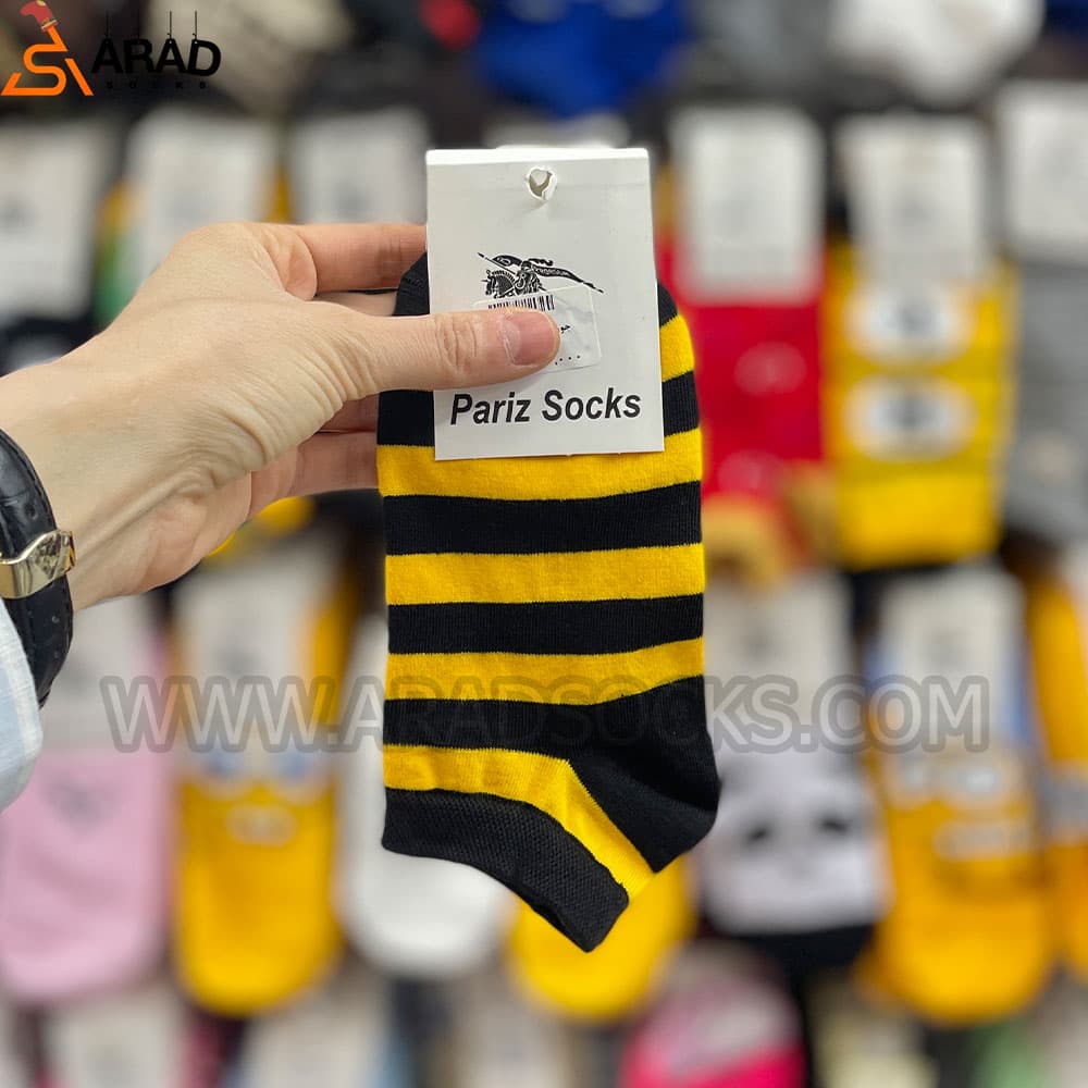 جوراب مچی فانتزی طرح زنبوری
