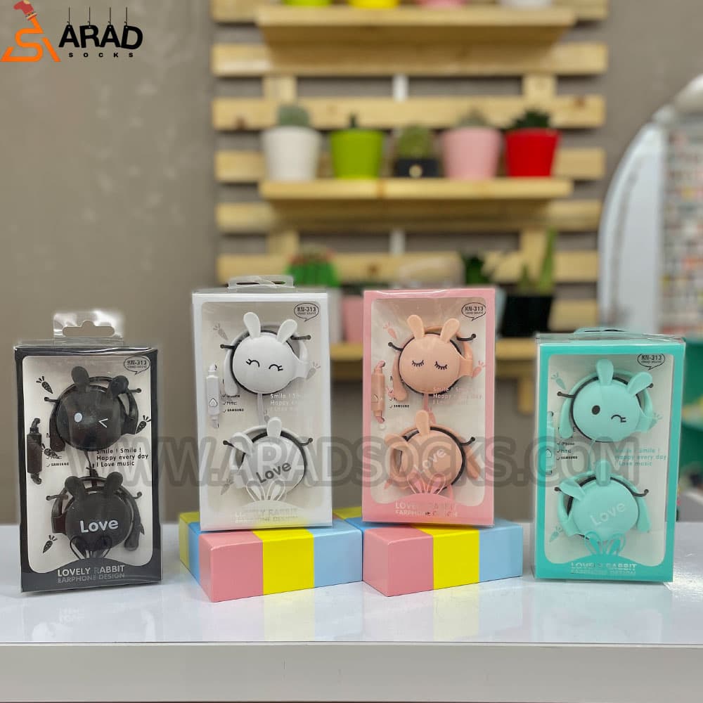 هدفون رو گوشی طرح خرگوش