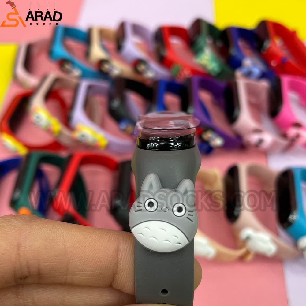 ساعت دیجیتالی لمسی طرح گربه طوسی