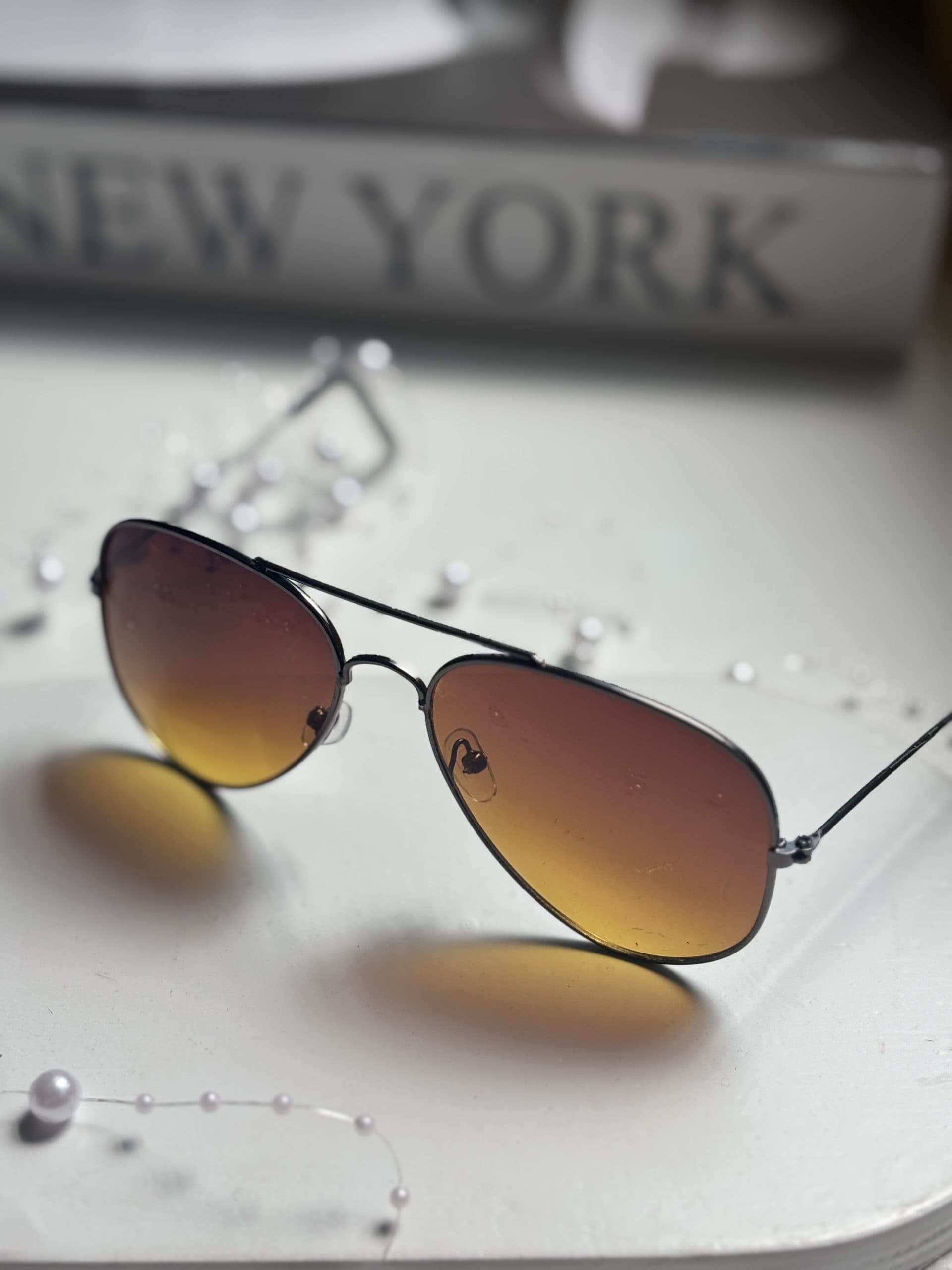 عینک آفتابی برند Rayban قهوه ای مردانه یووی 400 — تصویر ۲