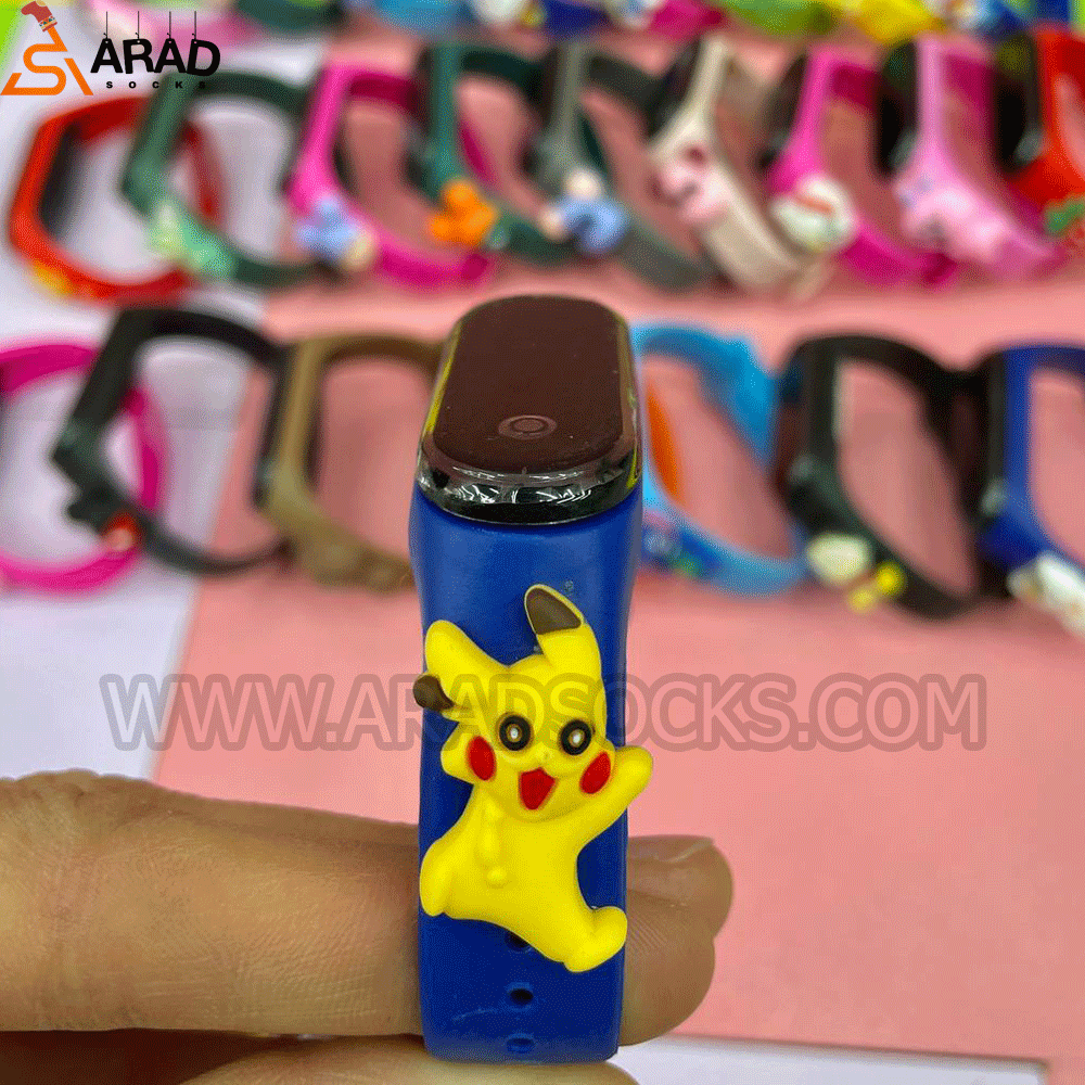 ساعت دیجیتالی لمسی طرح پیکاچو آبی