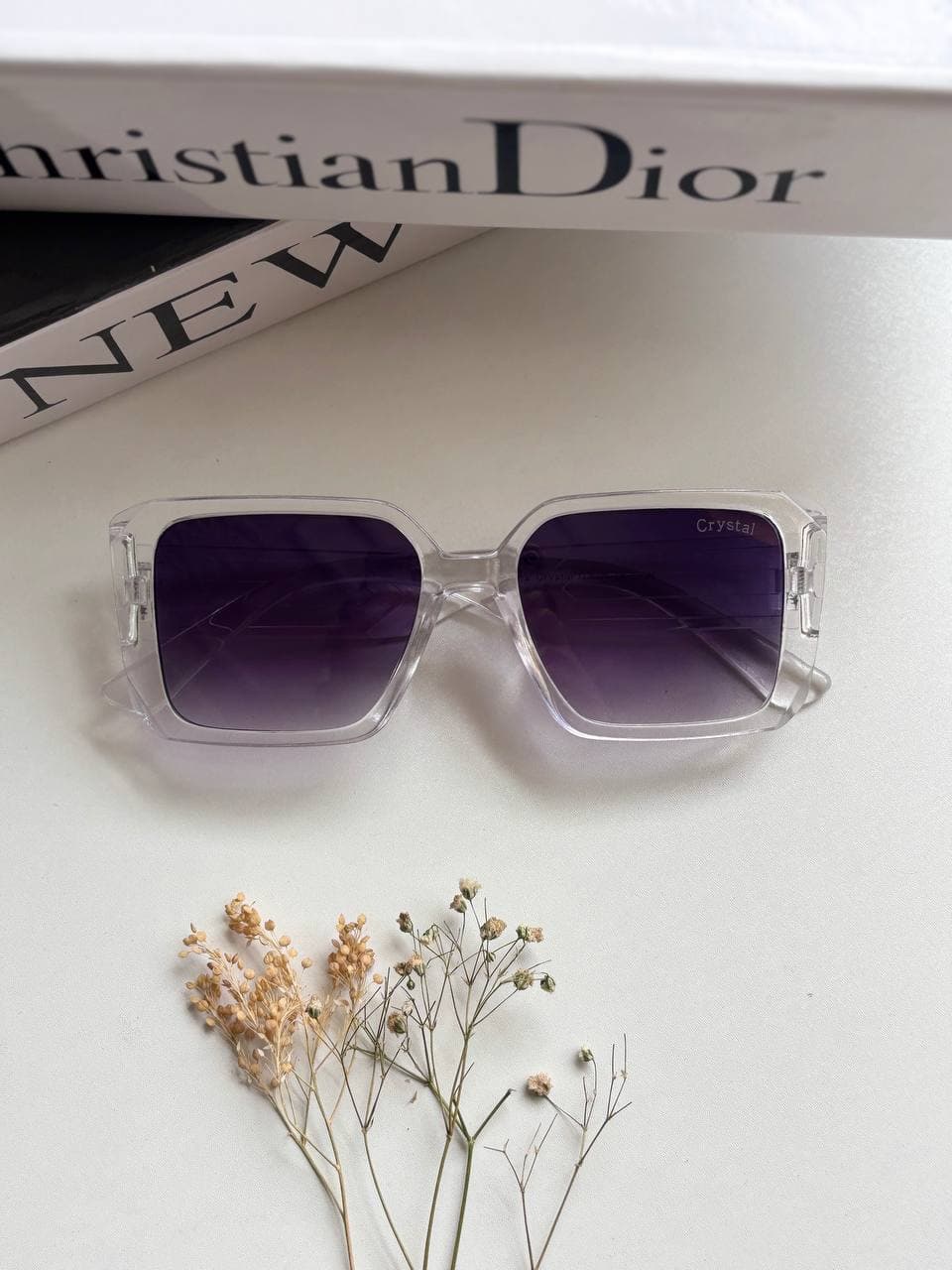 عینک آفتابی برند Dior زنانه بنفش یخی ترند یووی 400