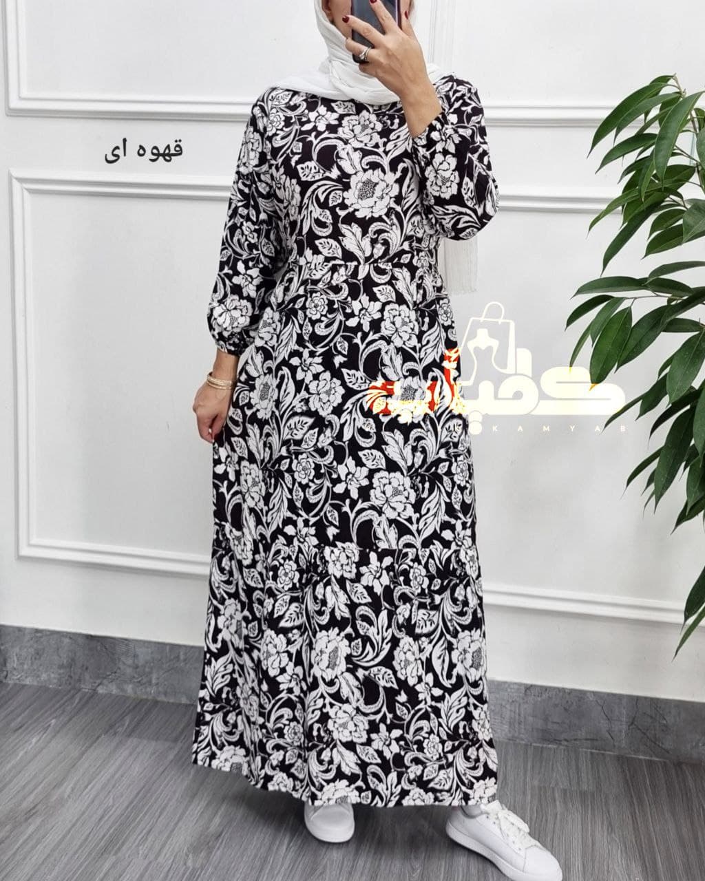 پیراهن ساحلی نخی طرح فلور/کد340 — تصویر ۲