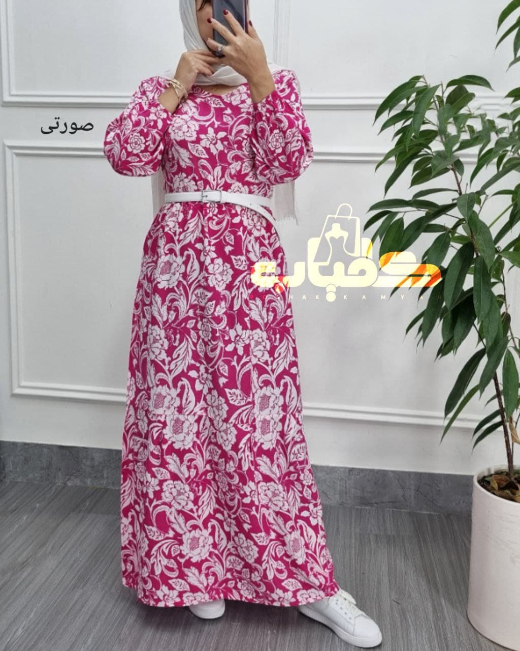 پیراهن ساحلی نخی طرح فلور/کد340 — تصویر ۵