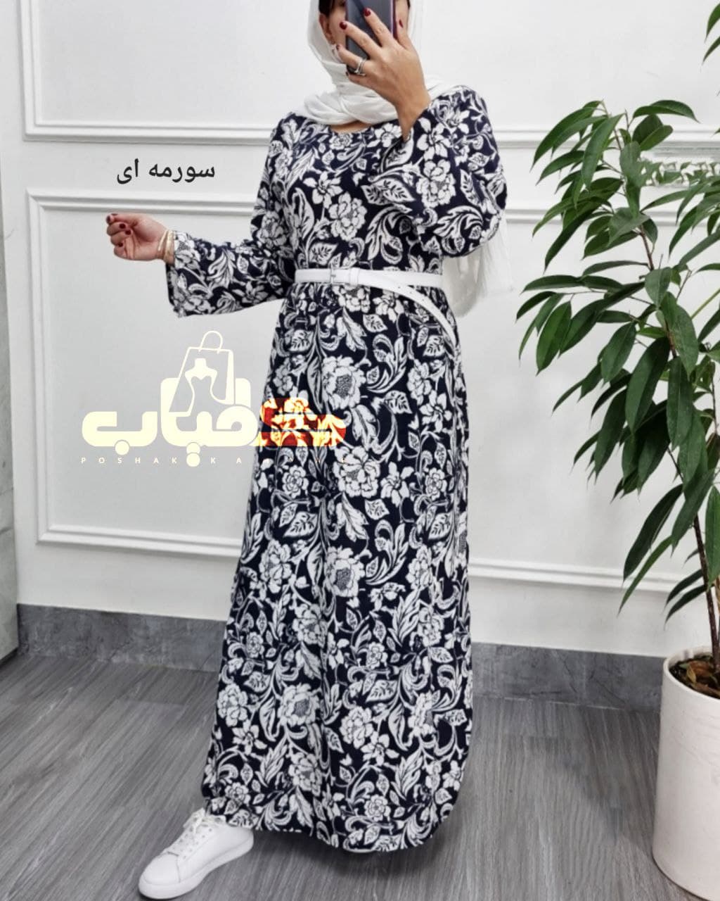 پیراهن ساحلی نخی طرح فلور/کد340 — تصویر ۸