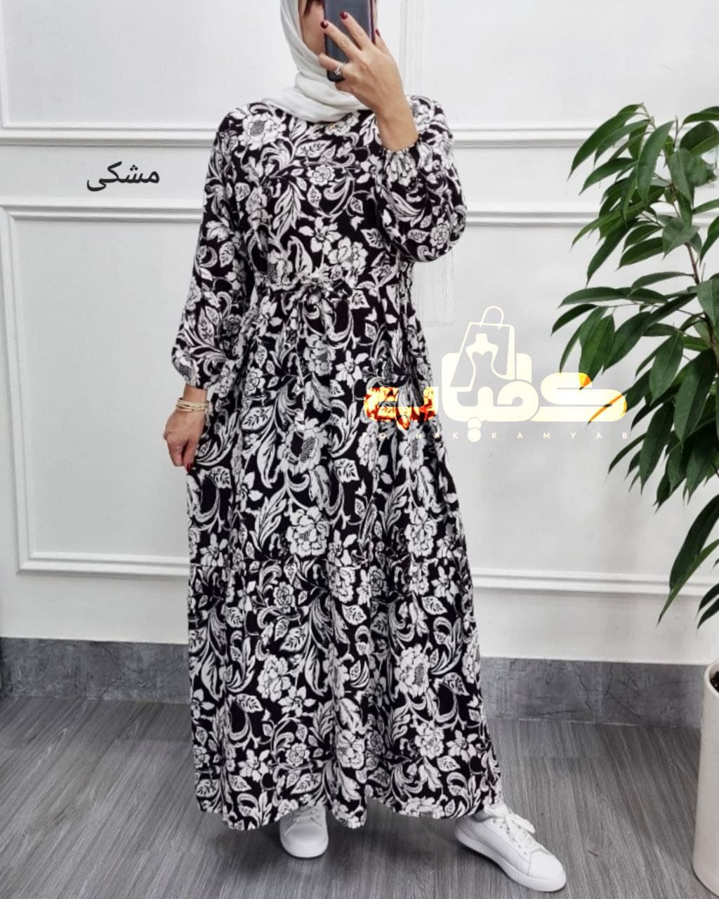 پیراهن ساحلی نخی طرح فلور/کد340 — تصویر ۷