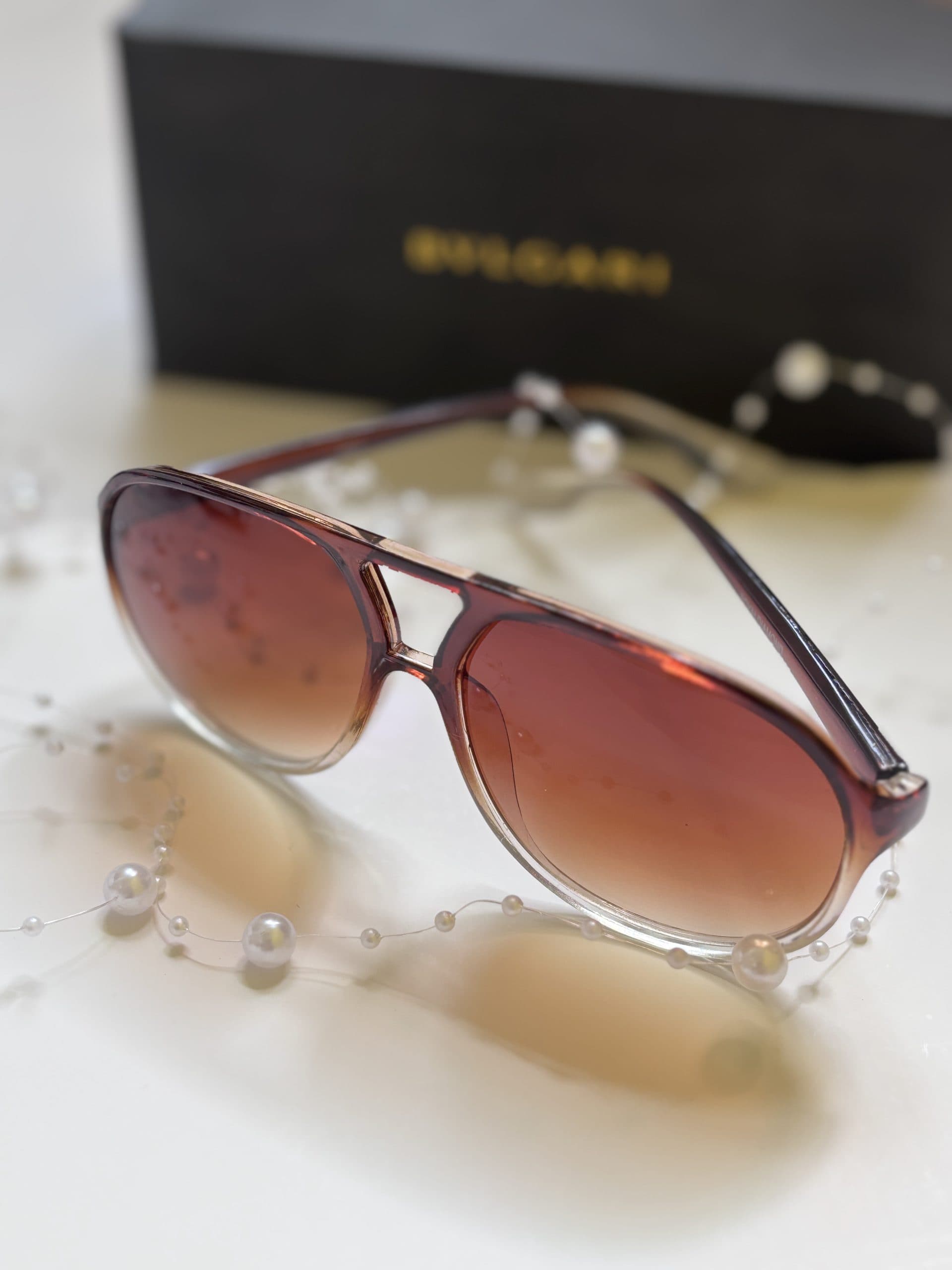 عینک آفتابی برند chanel اسپرت قهوه ای یووی 400 — تصویر ۲
