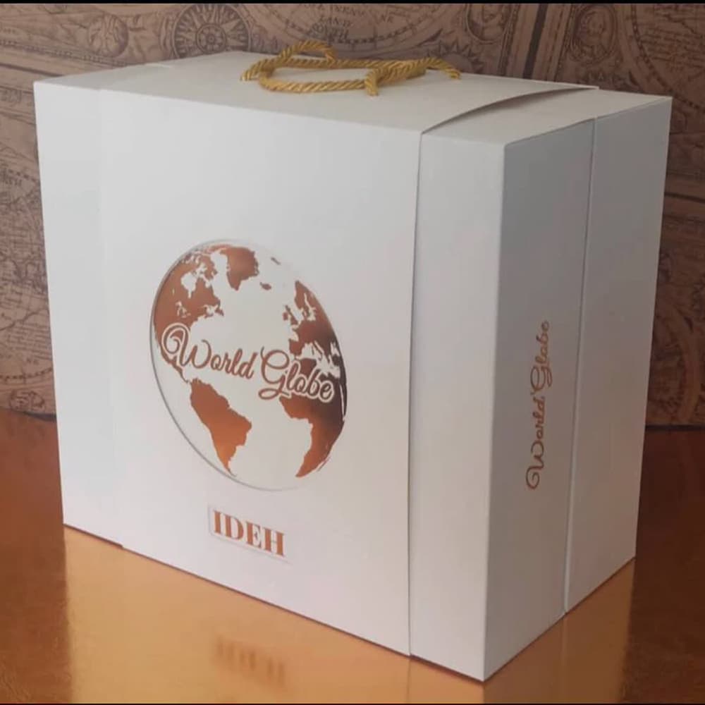 کره جغرافیایی ایده مغناطیسی پایه چوبی سایز14 کد120 — تصویر ۵