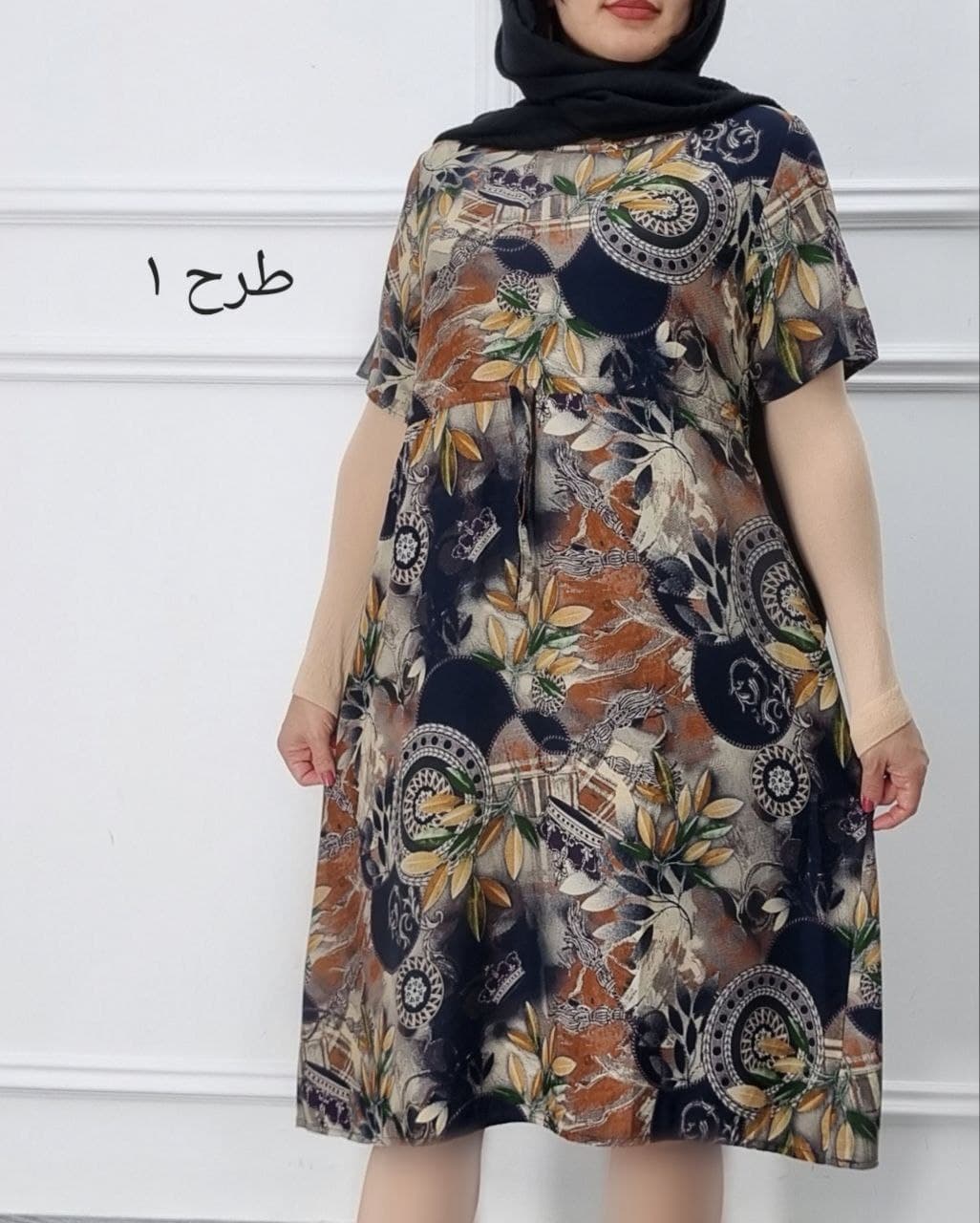 پیراهن کوتاه نخی اندونزی وارداتی/کد8102 — تصویر ۲