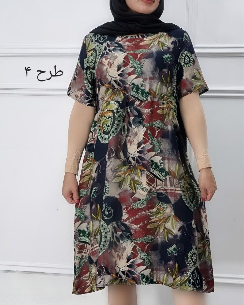 پیراهن کوتاه نخی اندونزی وارداتی/کد8102 — تصویر ۵