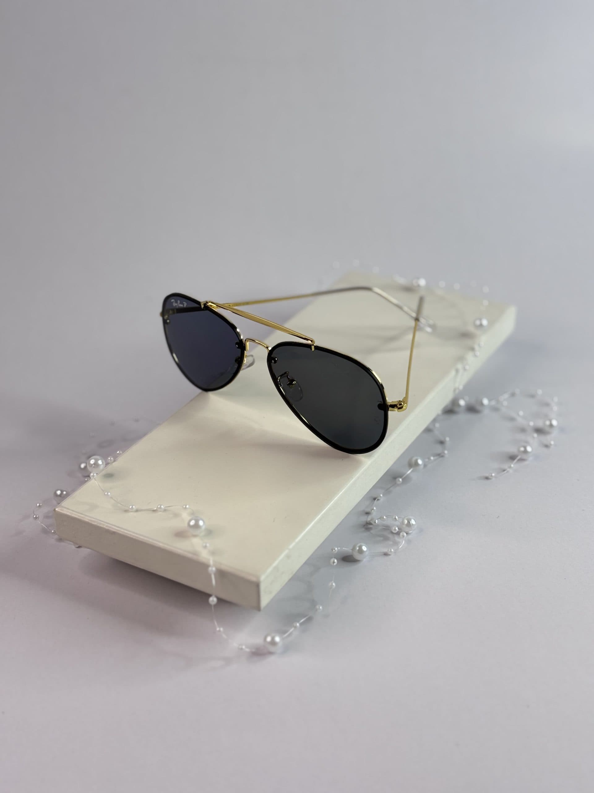 عینک افتابی برند rayban مردانه اسپرت خلبانی یووی ۴۰۰ — تصویر ۶