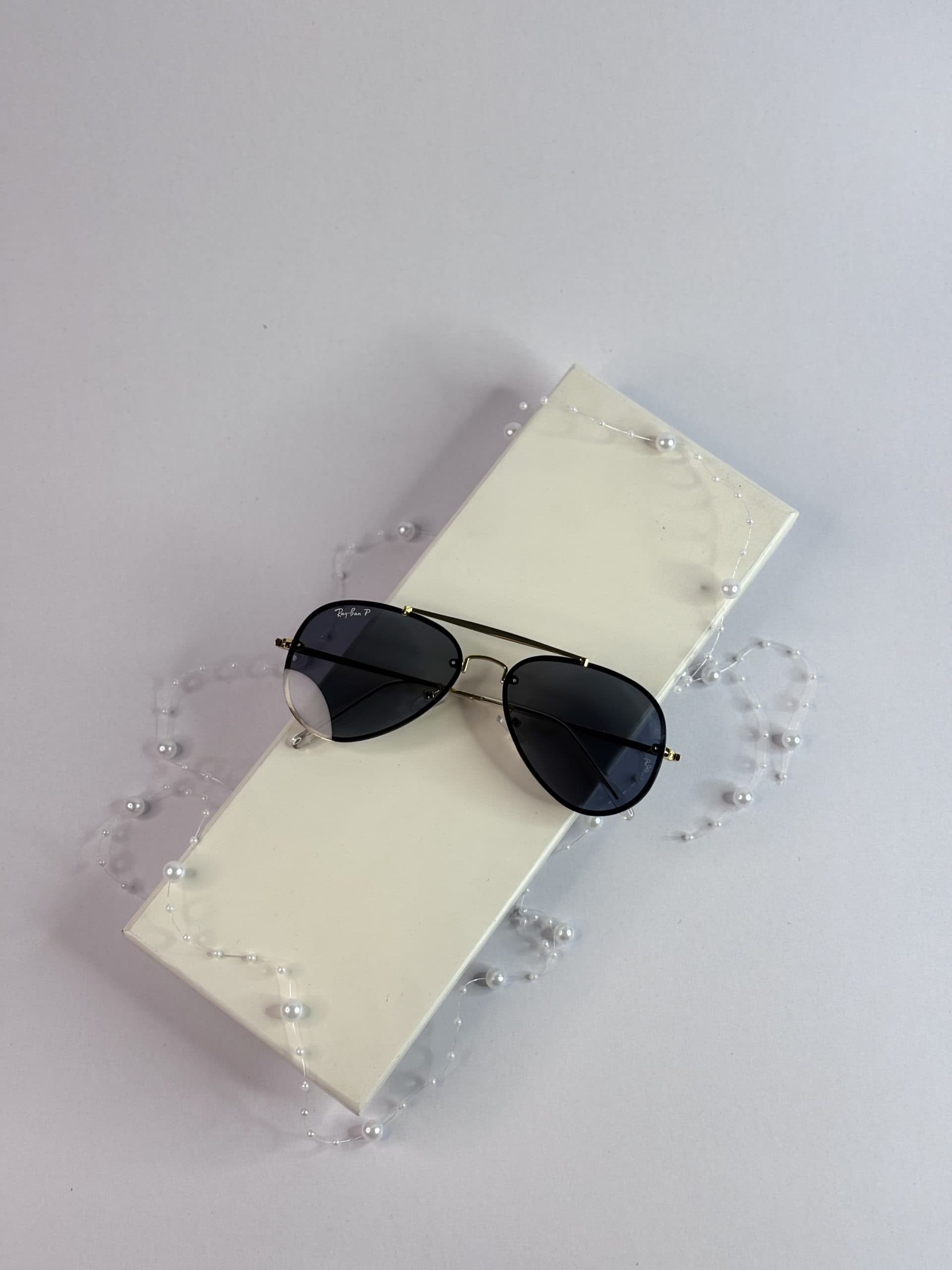 عینک افتابی برند rayban مردانه اسپرت خلبانی یووی ۴۰۰ — تصویر ۵