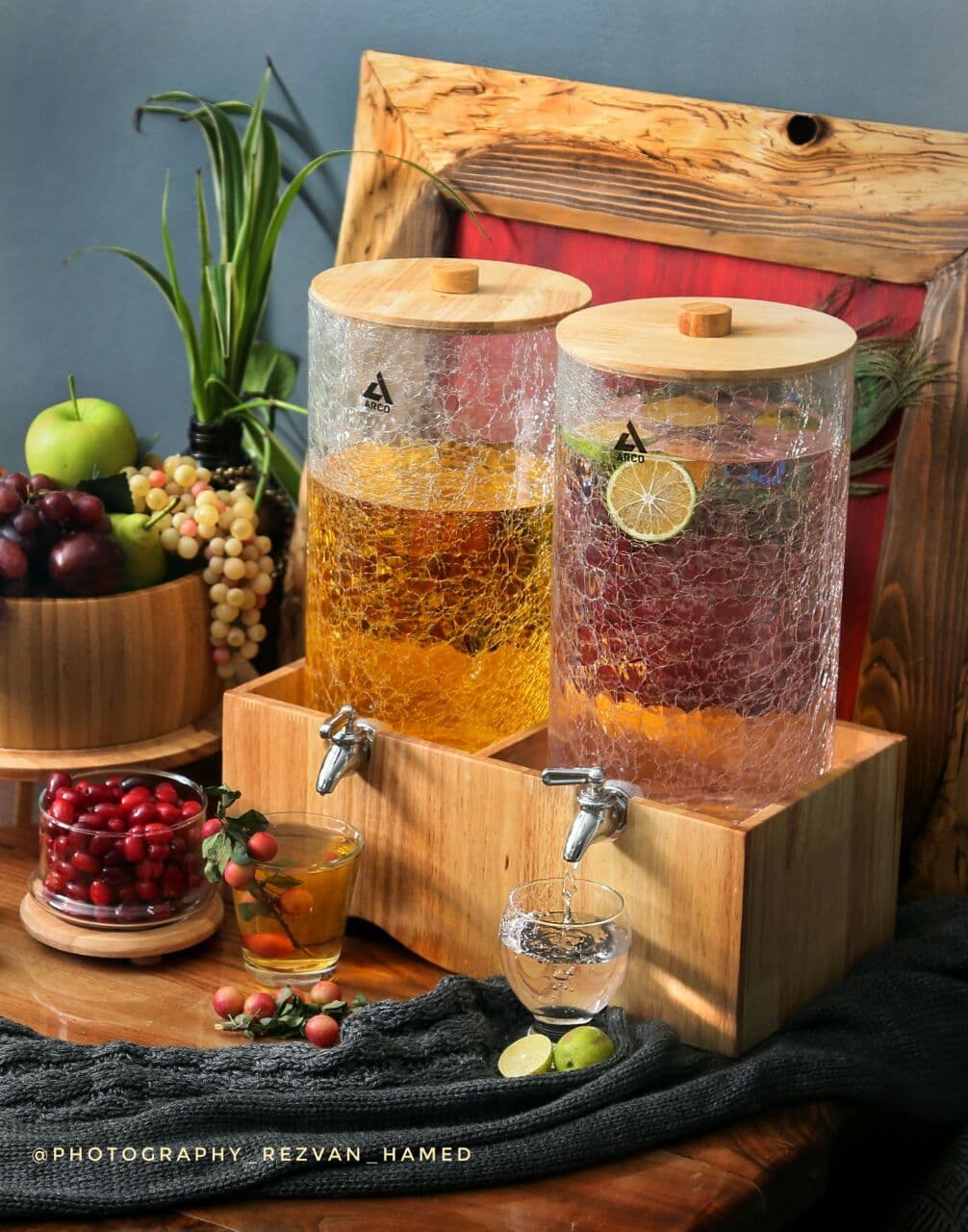 کلمن چوبی و شیشه ای دو قلو — تصویر ۲