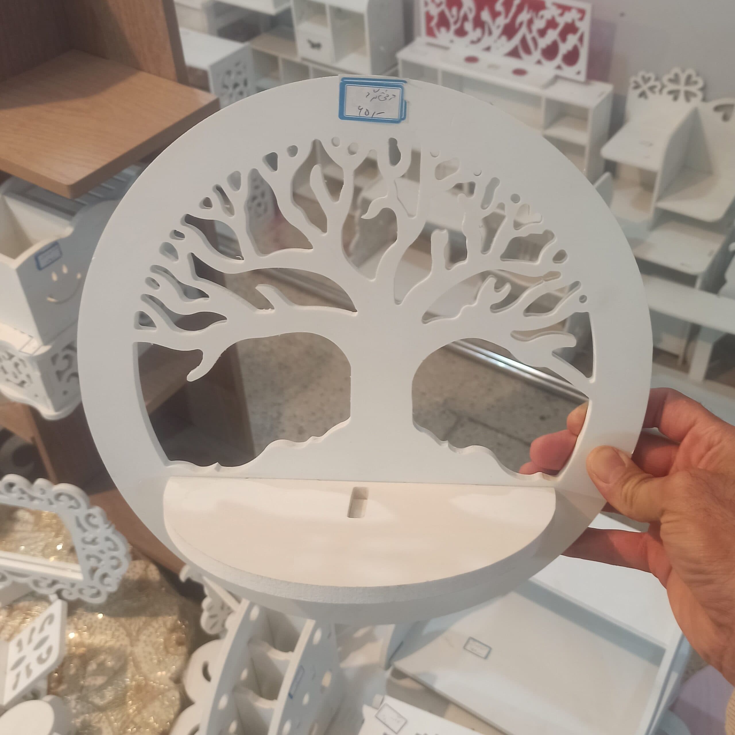 شلف دیواری درخت زندگی مبلمان فرنا مدل 1122521 — تصویر ۲