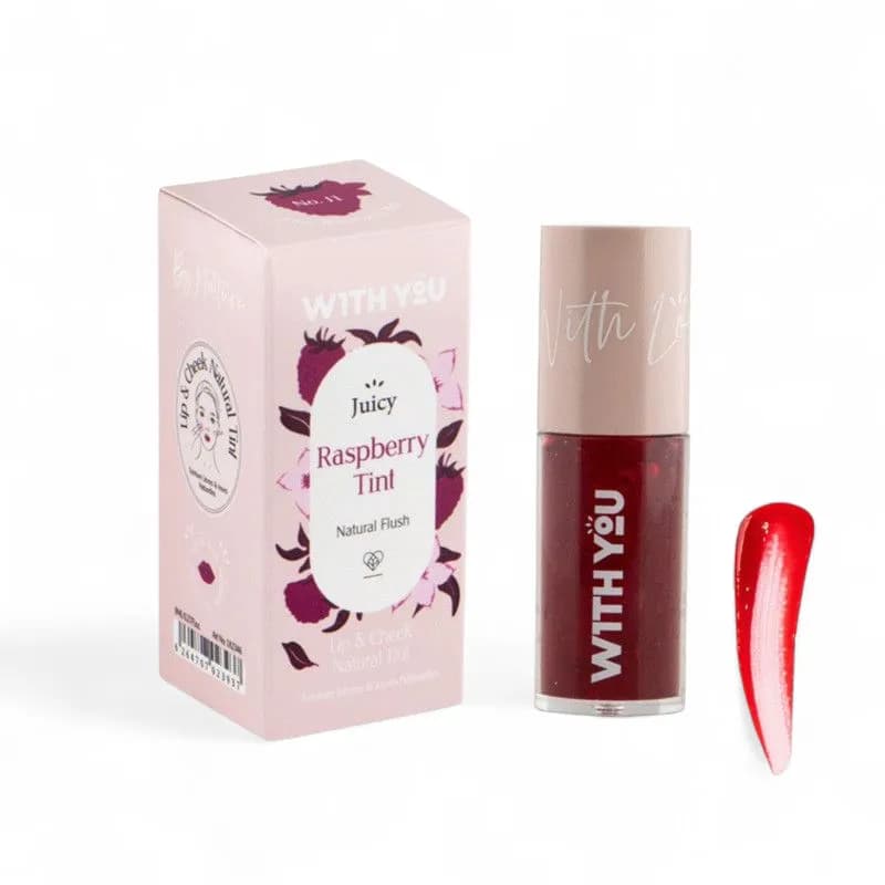 تینت مایع لب و گونه ویت یو مدل Juicy Raspberry شماره J1 (رز بری) حجم ۸ میلی‌لیتر