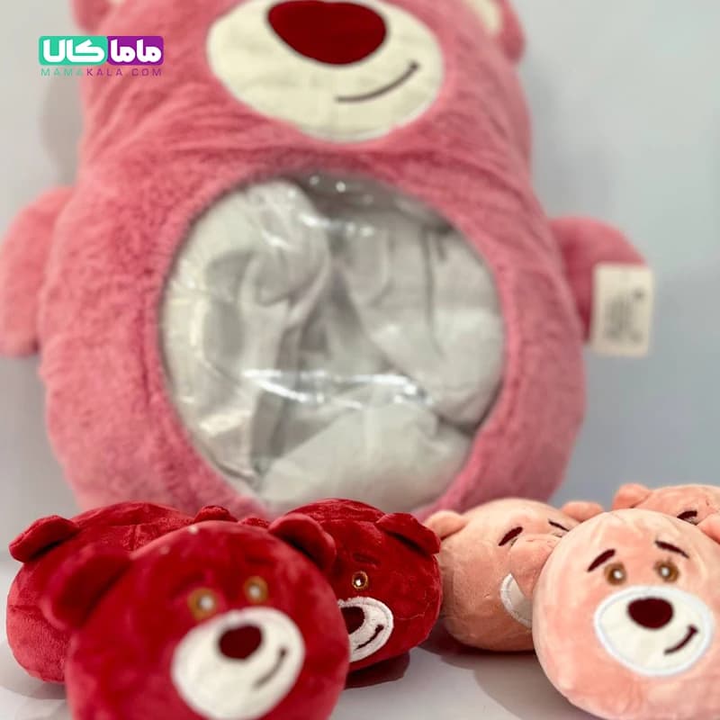 عروسک خرس لاتسو بچه دار 50 سانتیمتری — تصویر ۴