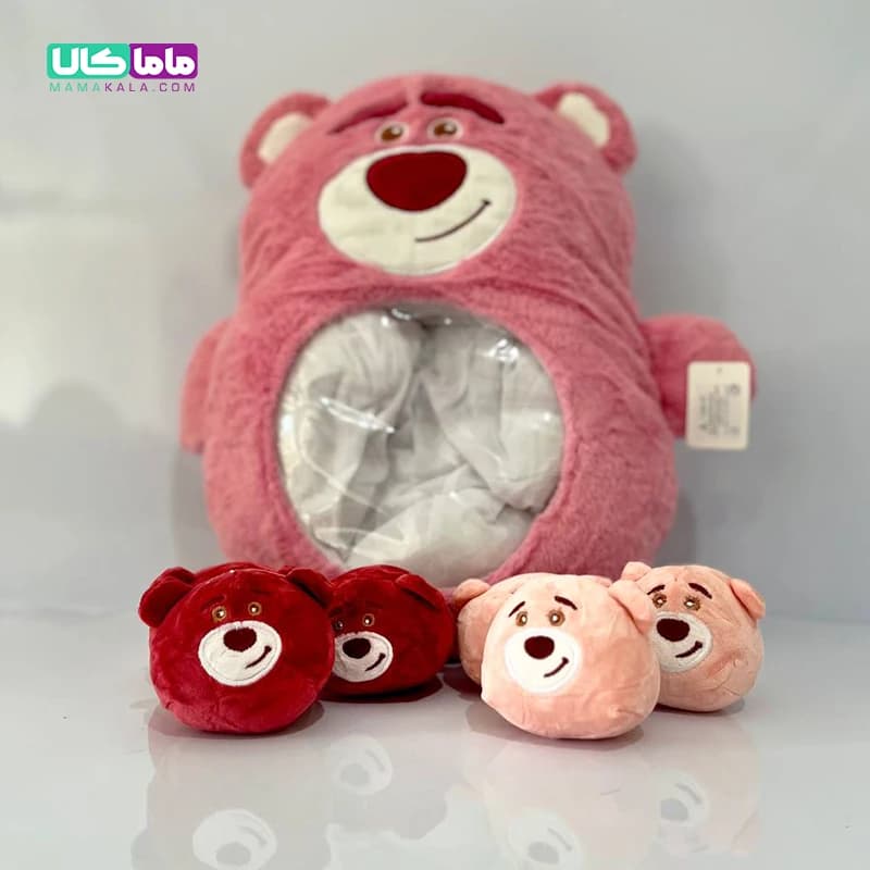 عروسک خرس لاتسو بچه دار 50 سانتیمتری — تصویر ۵