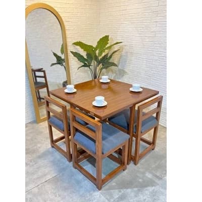 میز ناهار خوری 4نفره چوبی مربع مبلمان فرنا مدل 1113968