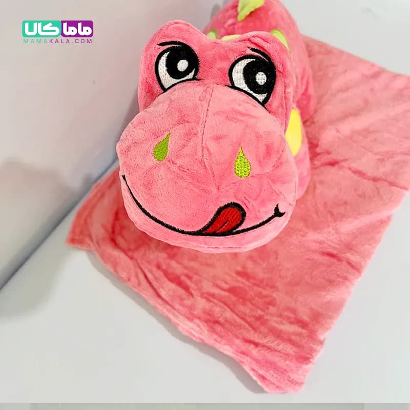 عروسک دراگون صورتی بالشتی پتودار 70 سانتیمتر — تصویر ۲