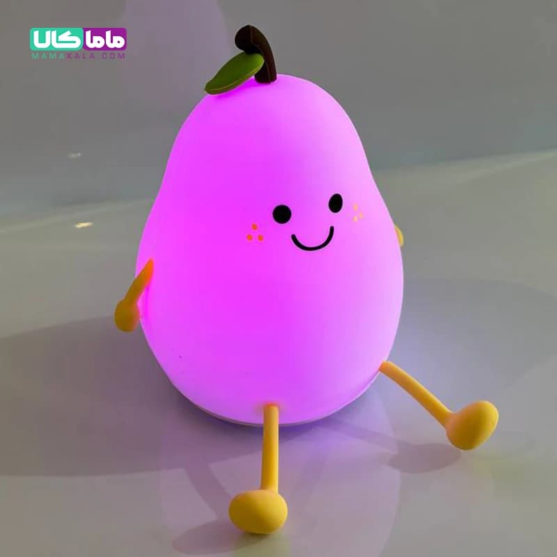 چراغ خواب سیلیکونی فانتزی مدل گلابی (لمسی و قابل شارژ) — تصویر ۴