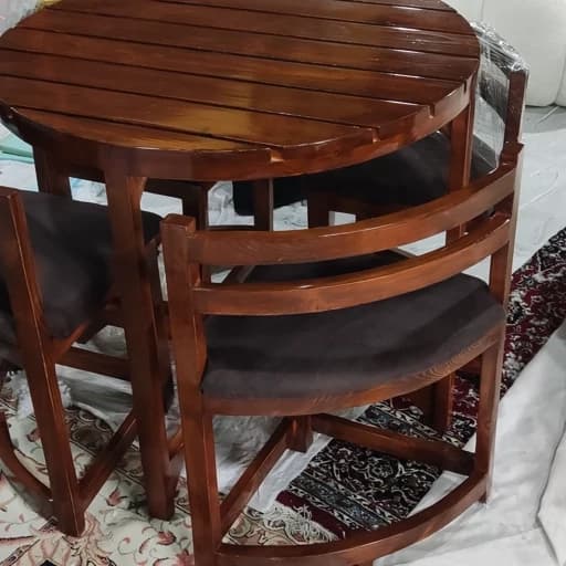 ناهارخوری کم جا چهار نفره چوب روس مبلمان فرنا مدل 1113919