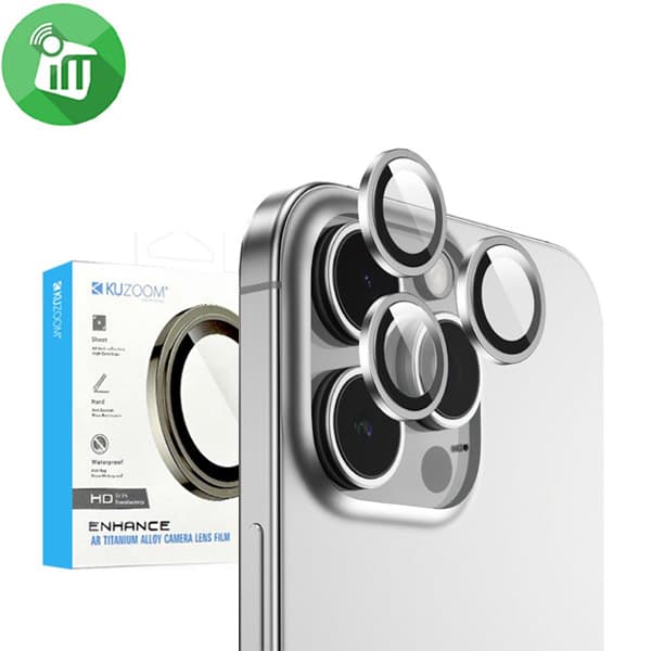 محافظ لنز کوزوم مناسب آیفون iPhone 16 Pro Max مدل KUZOOM HD Lens Protector — تصویر ۴