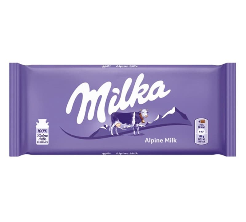 شکلات تخته‌ای میلکا ساده ۹۰ گرمی