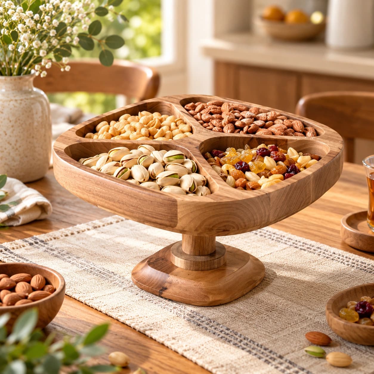 شکلات خوری پایه دار فنیس چوبی اماهوم