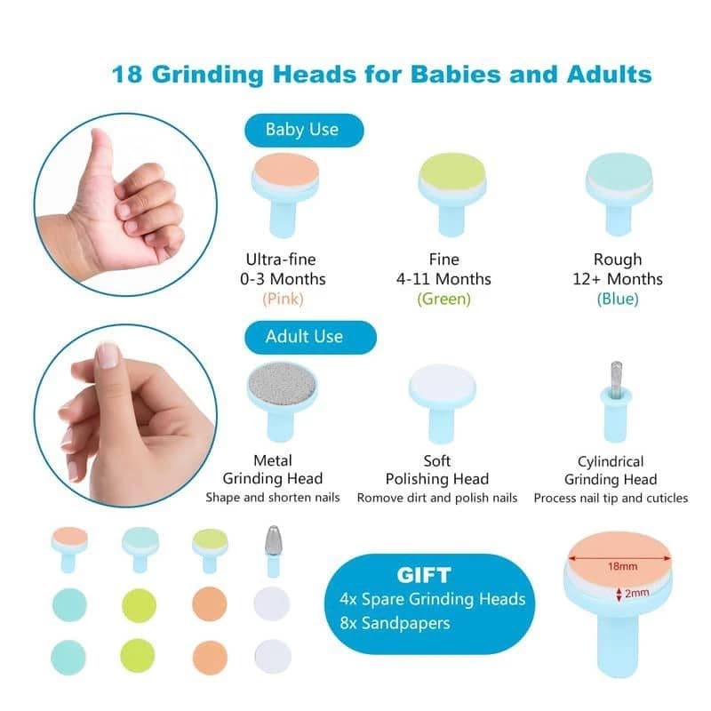 سوهان برقی کودک baby nail trimmer مدل TD-288 — تصویر ۸