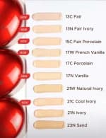 کوشن قرمز تیر تیر Tirtir رنگ 21C Cool Ivory وزن 18 گرم — تصویر ۸