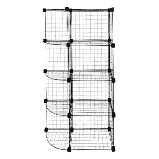 ست قفسه مشبک مدل یک طرف هلالی چهار طبقه 32×32 مبلمان فرنا مدل 1122392