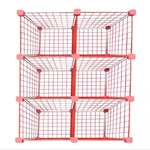 ست قفسه مشبک سه طبقه در دو ردیف سایز 32×32 مبلمان فرنا مدل 1122390