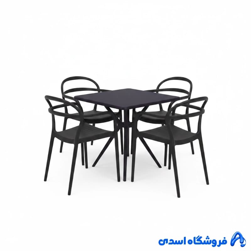 میز و صندلی 4 نفره پلیمری مدل تابان مبلمان فرنا مدل 1113854