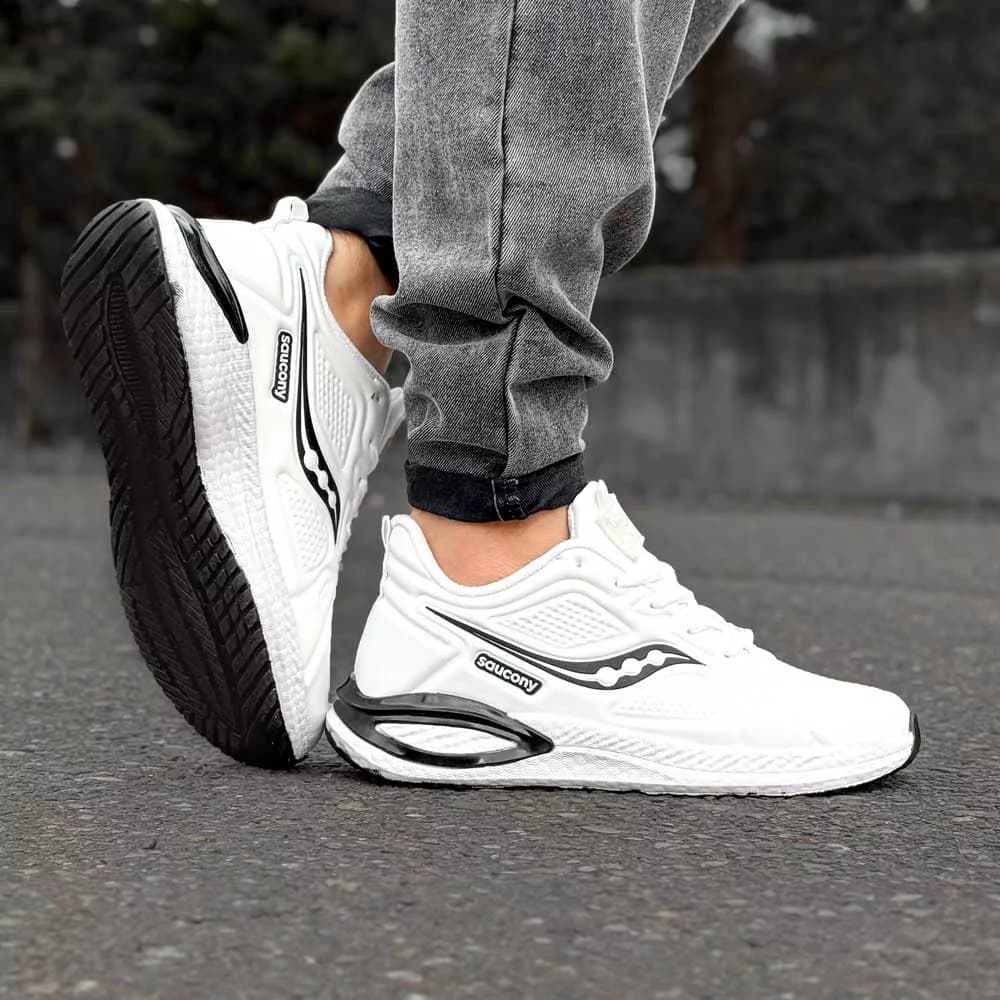 کتانی مردانه saucony سفید کد 28651