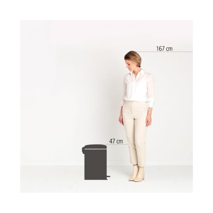 سطل زباله 20 لیتر مشکی مات برابانتیا | Brabantia NEWICON PEDAL BIN — تصویر ۴
