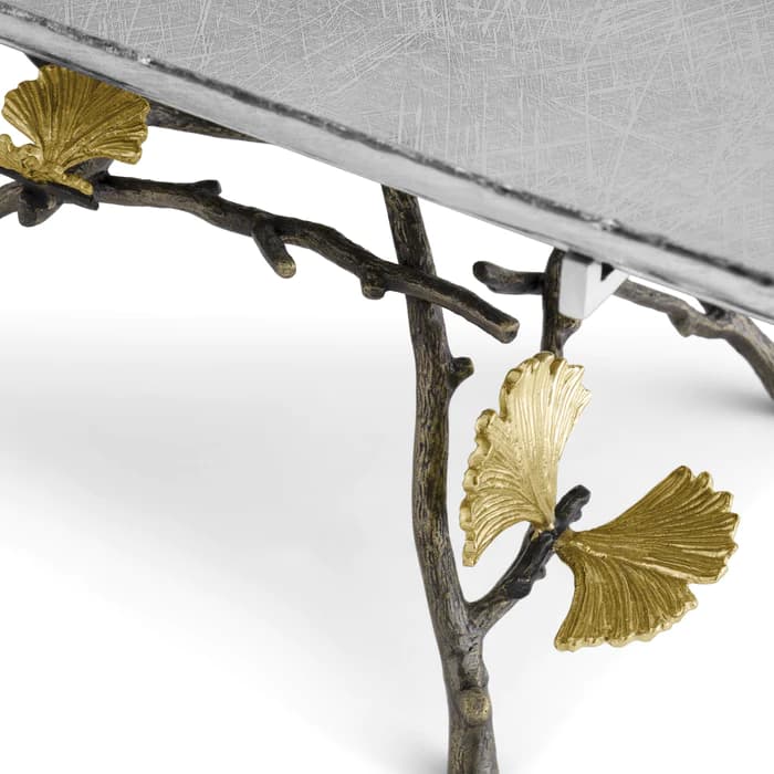 سینی پایه دار مایکل آرام | Butterfly Ginkgo Footed Centerpiece Tray — تصویر ۲