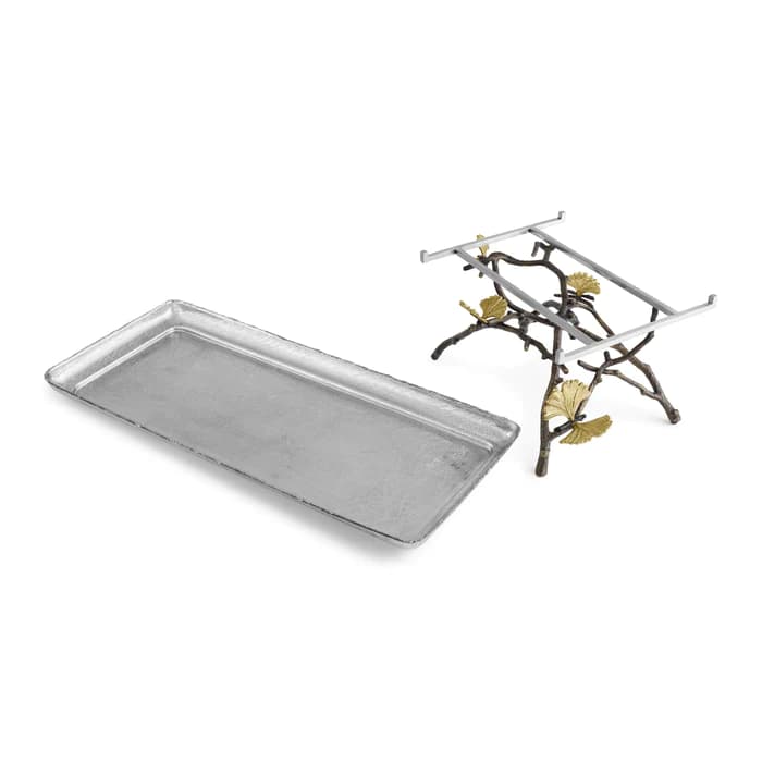 سینی پایه دار مایکل آرام | Butterfly Ginkgo Footed Centerpiece Tray — تصویر ۴