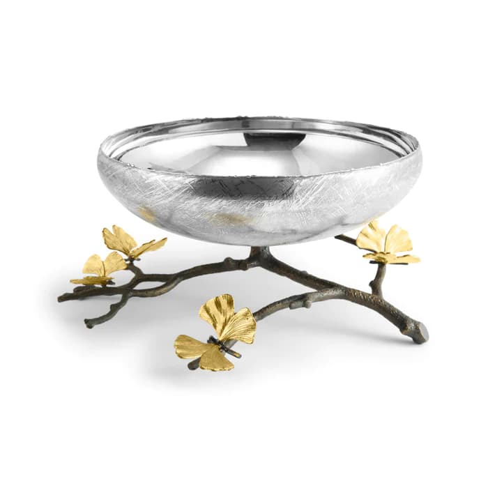 ظرف میوه پایه دار بزرگ مایکل آرام | Butterfly Ginkgo Large Centerpiece Bowl — تصویر ۶