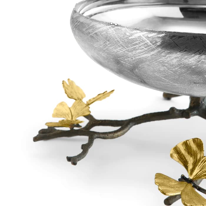 ظرف میوه پایه دار بزرگ مایکل آرام | Butterfly Ginkgo Large Centerpiece Bowl — تصویر ۴