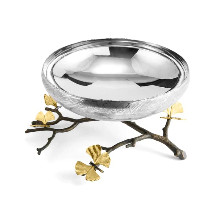 ظرف میوه پایه دار بزرگ مایکل آرام | Butterfly Ginkgo Large Centerpiece Bowl — تصویر ۲