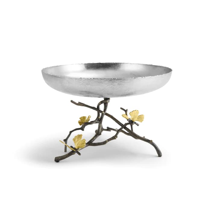 ظرف میوه پایه دار مایکل آرام | Butterfly Ginkgo Fruit Bowl