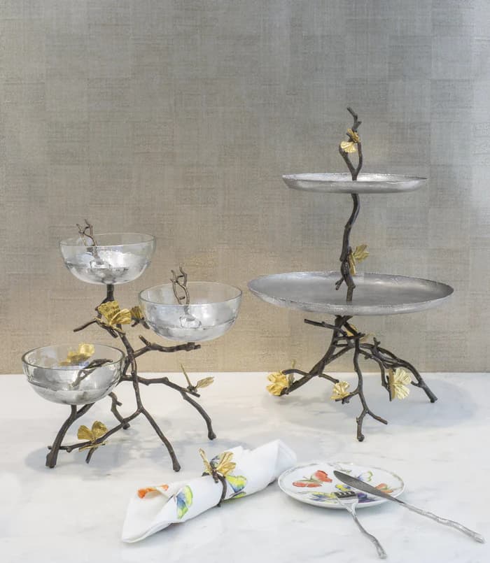 اردو خوری 3 خانه همراه با قاشق مایکل آرام | Butterfly Ginkgo Triple Bowl Set / Spoons — تصویر ۲