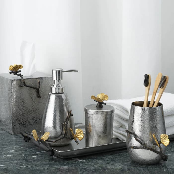 جا مایع دستشویی مایکل آرام | Butterfly Ginkgo Soap Dispenser — تصویر ۴