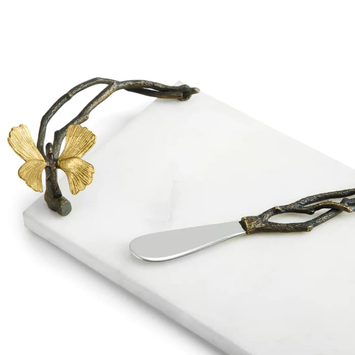 چیز بورد کوچک به همراه کارد پنیر مایکل آرام | Butterfly Ginkgo Small Cheese Board / Knife — تصویر ۲