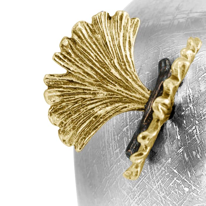 گلدان پایه دار مایکل آرام | Butterfly Ginkgo Vase – Medium — تصویر ۳