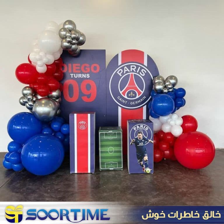 دکور تم تولد پاریسن ژرمن سفارشی