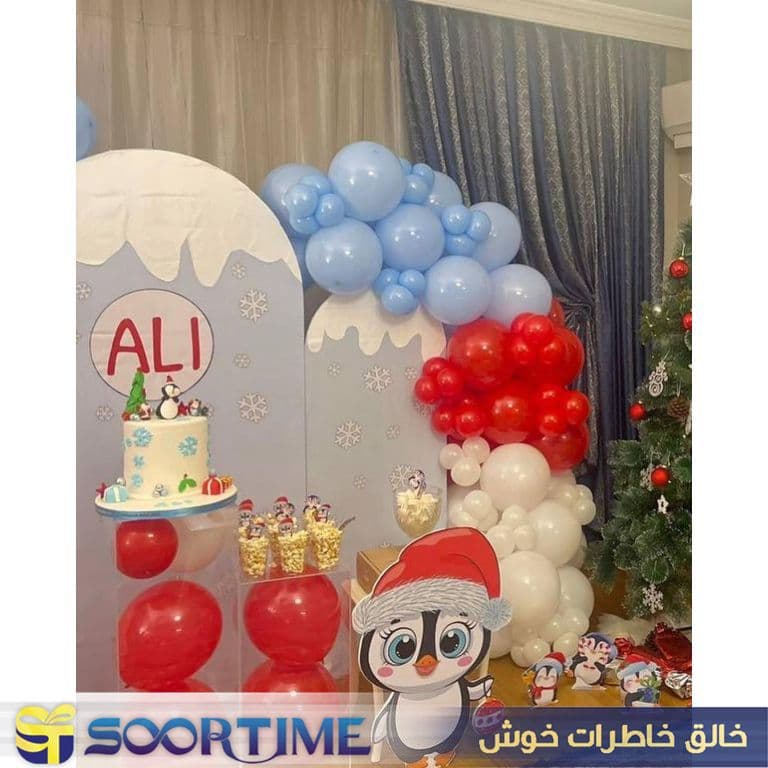 دکور تم تولد پنگوئن سفارشی